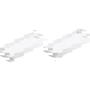 11-13/16 in. Plastic and Silicone Bathroom Shelf in White